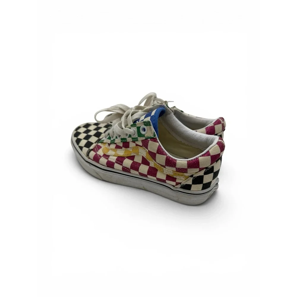 Vans Old Skool Multi Color Checkerboard Sneakers Mens 4 Womens 5.5 Low Top